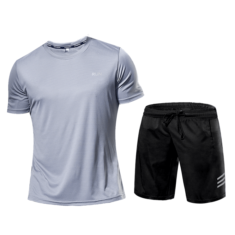 Activewear Set - Zweiteiliges Sport Shorts und T-Shirt Workout Set für Männer-Chaps Herrenmode