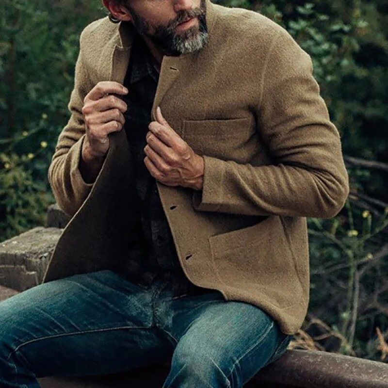Alexandre Knopfverschlussweste für Männer-Zimtgrau-S-Chaps Herrenmode