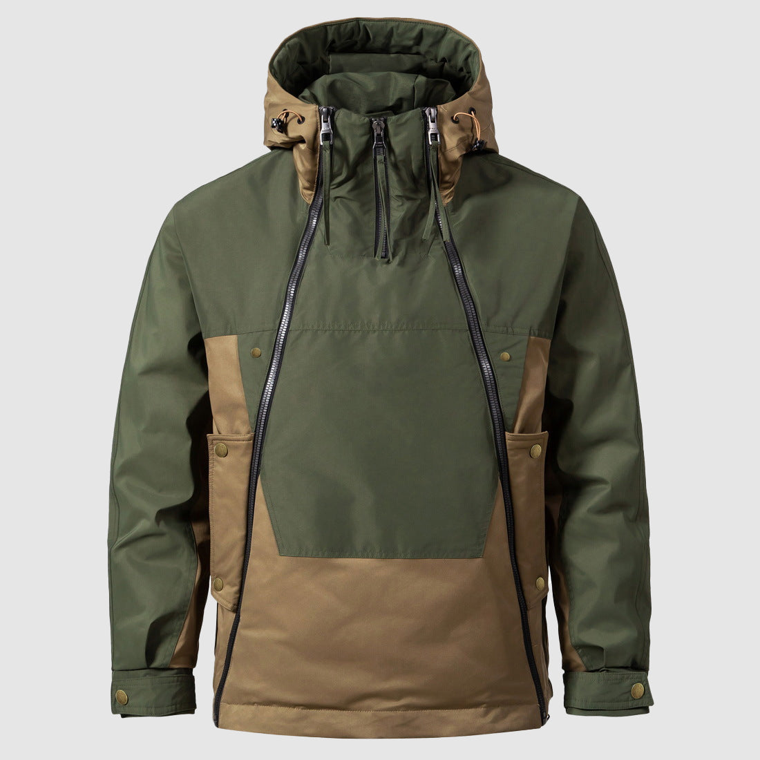 Anorak – Mit Kapuze – Wasserdicht – Anorakmantel – Herrenmantel-Grün-S-Chaps Herrenmode