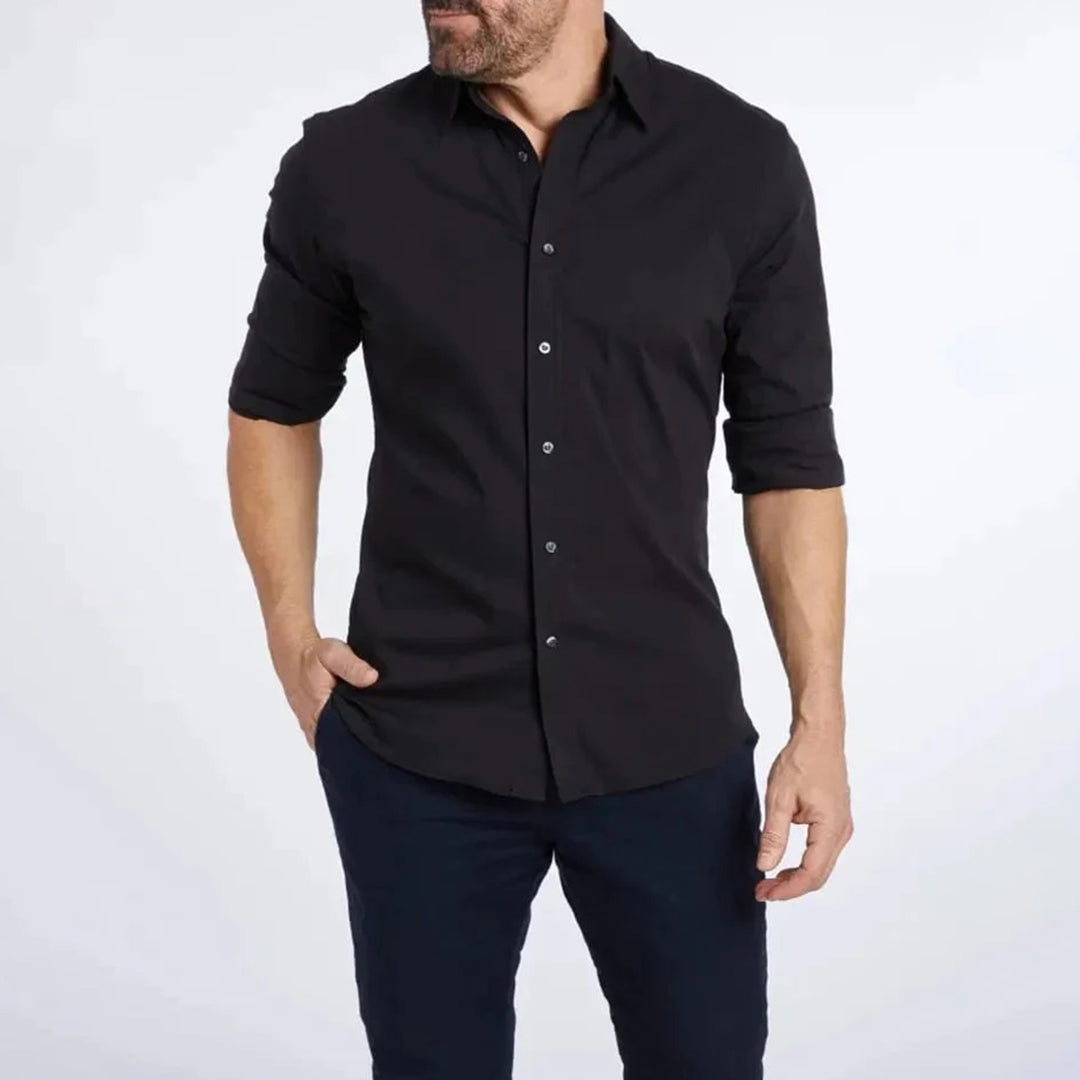 Anzughemd - Reißverschluss - Umlegekragen - Hemd mit Knopfleiste - Herrenhemden-Chaps Herrenmode