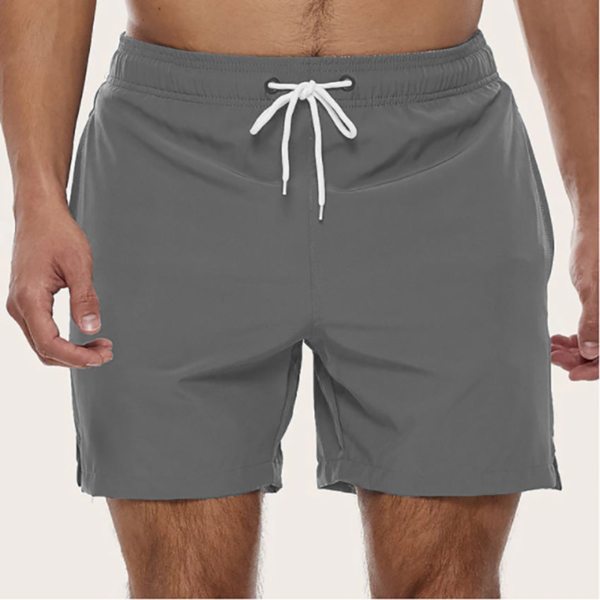 Badeshorts – schnell trocknend – elastischer Bund – Boardshorts – Badehosen-Grau-S-Chaps Herrenmode