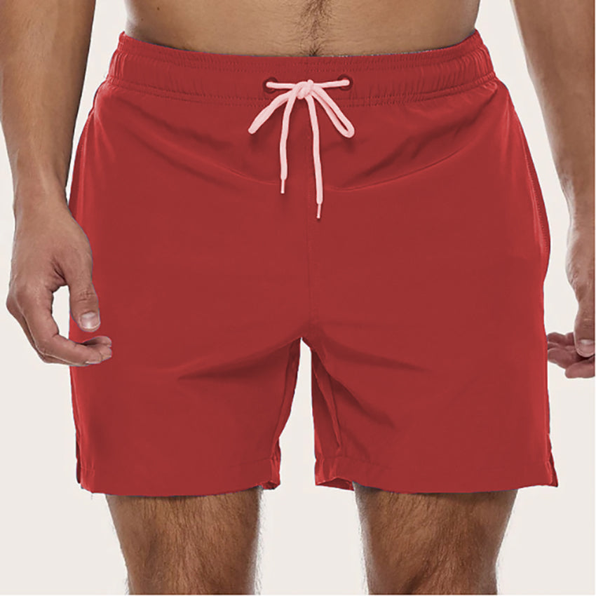 Badeshorts – schnell trocknend – elastischer Bund – Boardshorts – Badehosen-Rot-S-Chaps Herrenmode