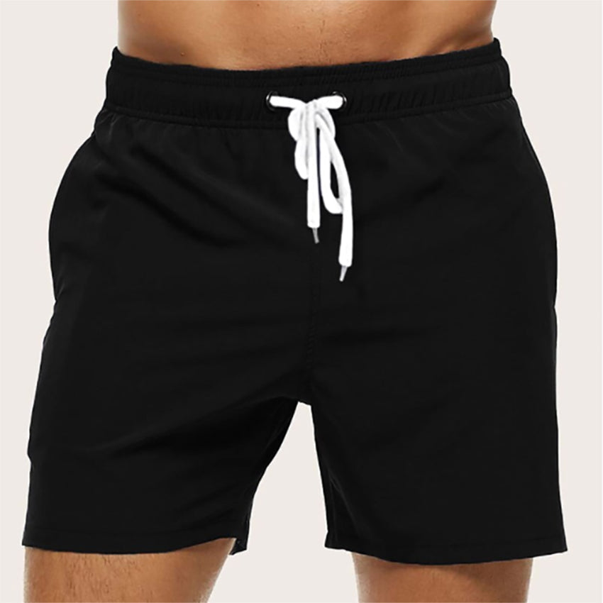 Badeshorts – schnell trocknend – elastischer Bund – Boardshorts – Badehosen-Schwarz-S-Chaps Herrenmode