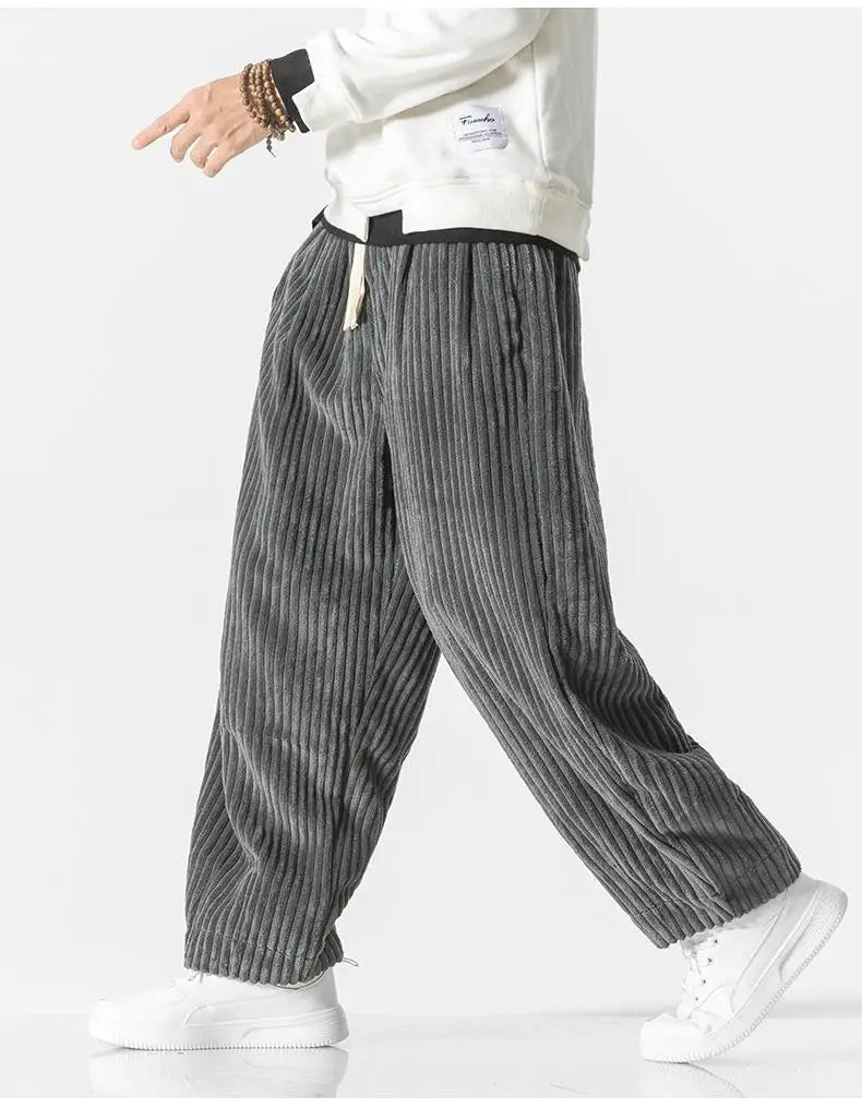 Baggy Pants - Kordelzug - Lose Passform - Kordhosen - Herrenhosen-Chaps Herrenmode