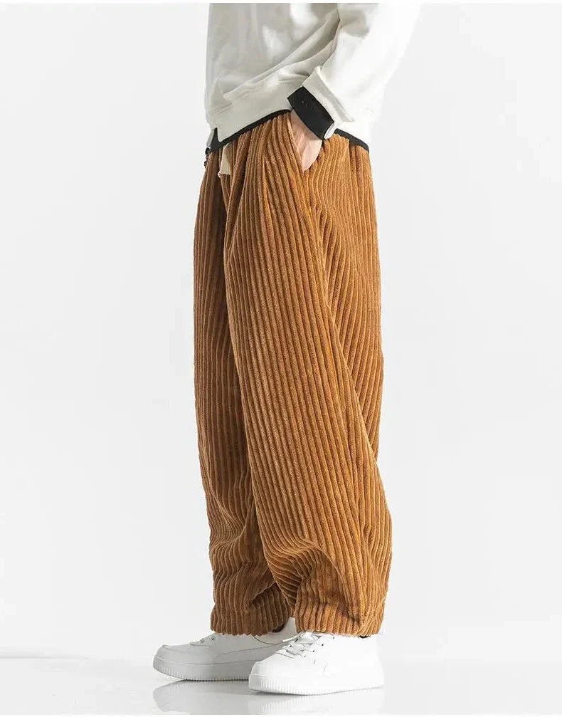 Baggy Pants - Kordelzug - Lose Passform - Kordhosen - Herrenhosen-Chaps Herrenmode