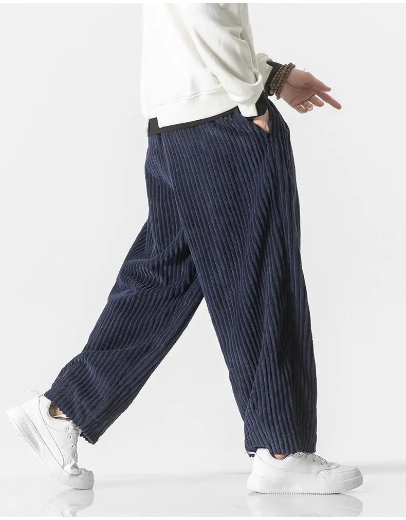 Baggy Pants - Kordelzug - Lose Passform - Kordhosen - Herrenhosen-Chaps Herrenmode