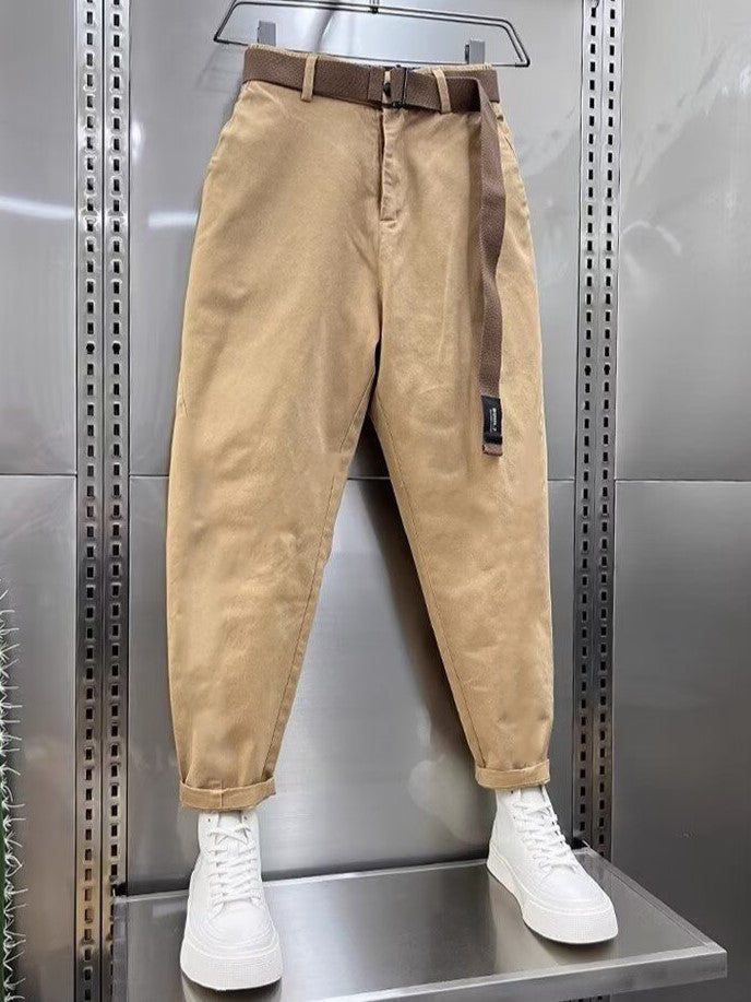 Baggy Pants | Slouchy | Gürtel | Loose Fit Pants | Herrenhosen-Chaps Herrenmode