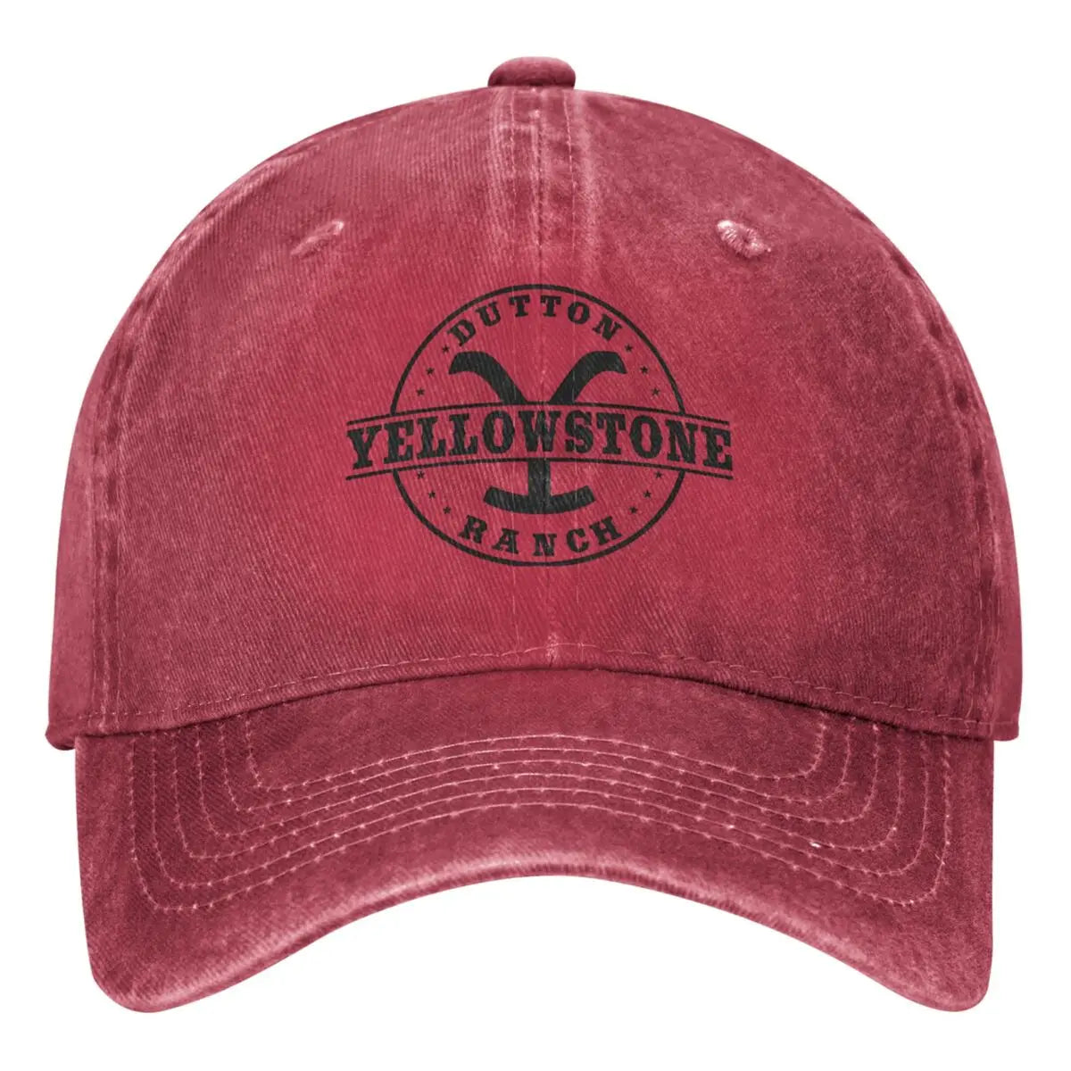 Baseballkappe | Unisex | Gewaschen | Baseballmützen für Männer | Herrenkappe-Rot-Einheitsgröße-Chaps Herrenmode