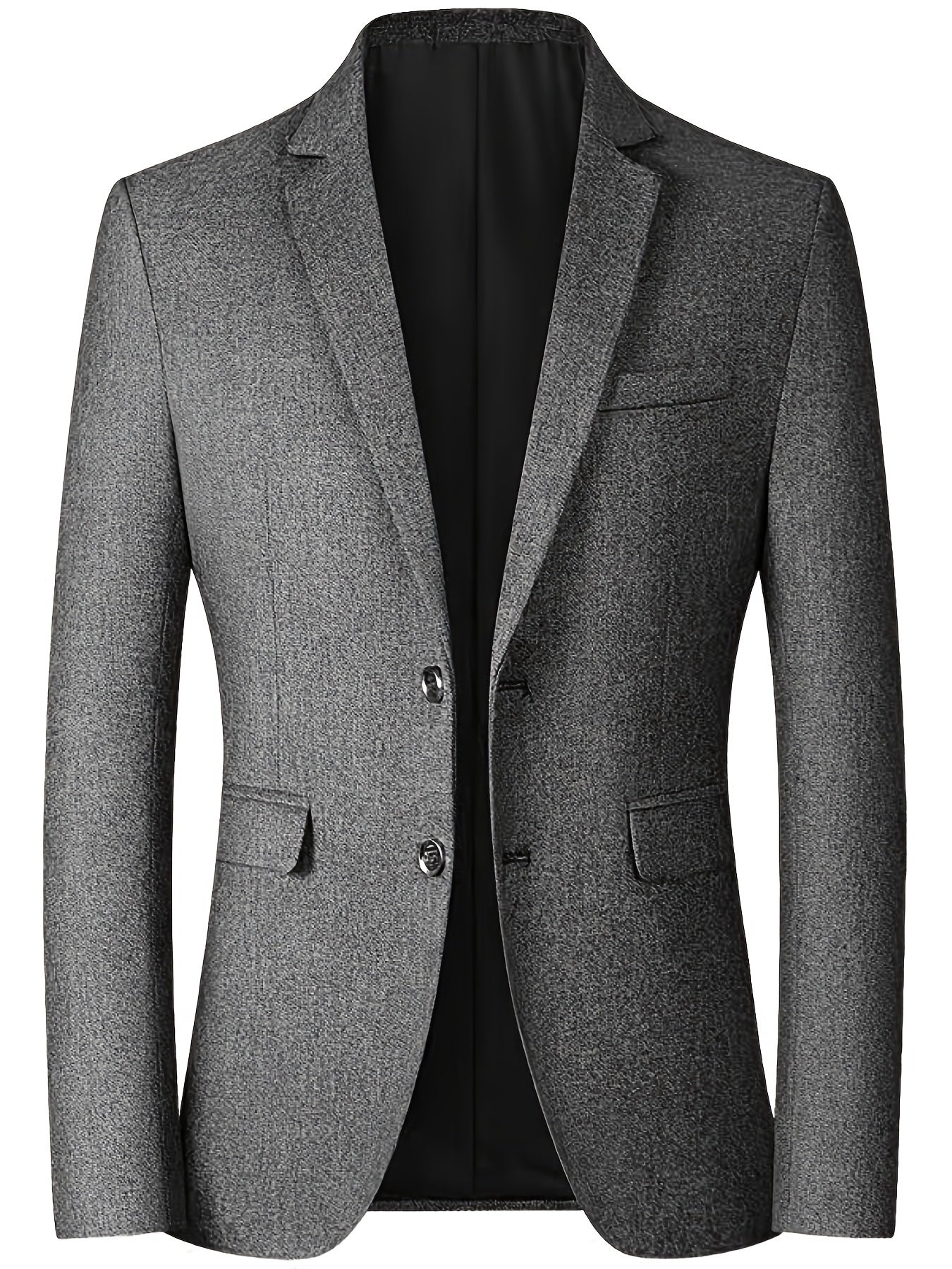 Blazer | Einreihig | Smart Casual | Blazerjacke | Herrenblazer-Dunkelgrau-XS-Chaps Herrenmode