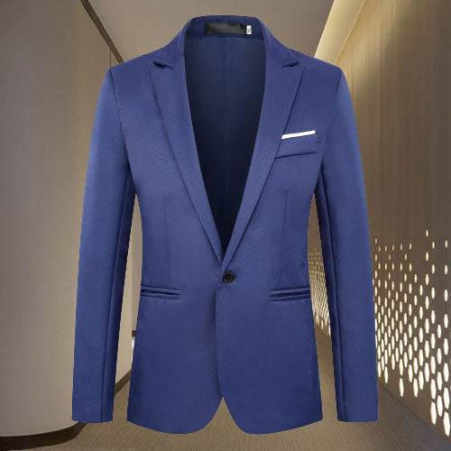 Blazer – Einreihiges Anzugjackett für Herren-Marineblau-M-Chaps Herrenmode