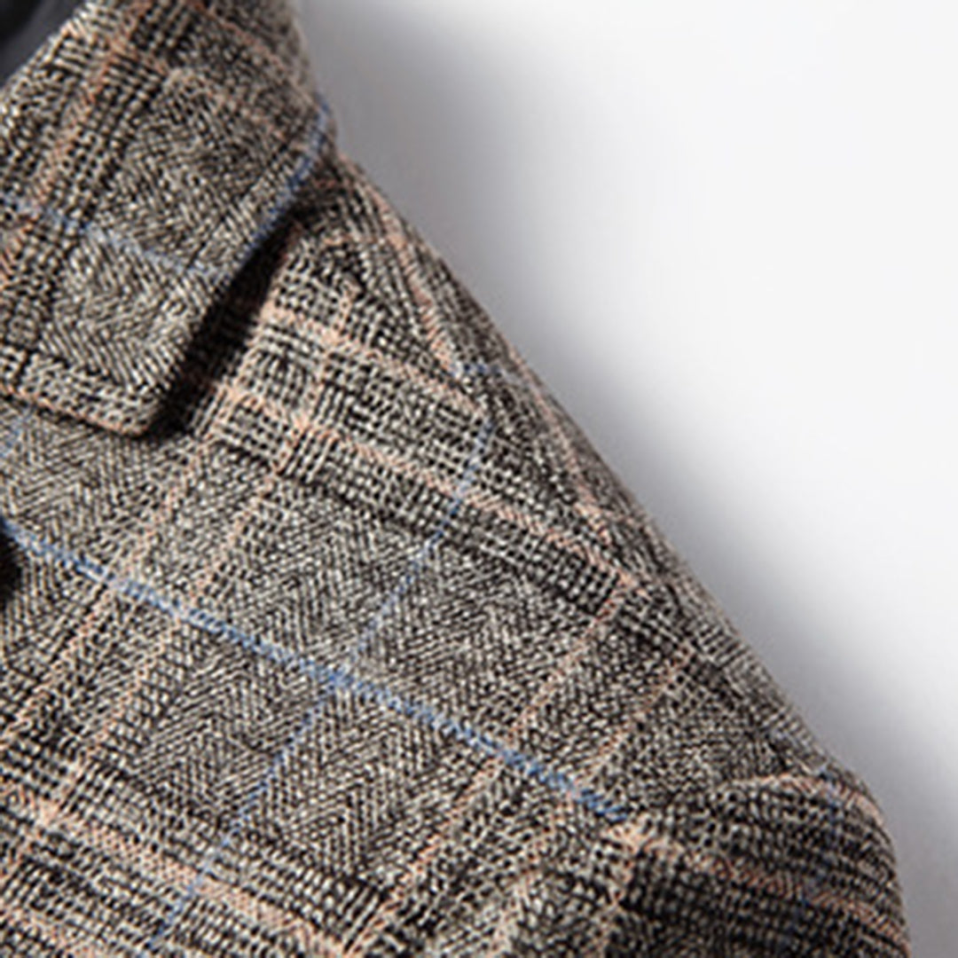 Blazer für Männer - Einreihig - Taschen - Karierter Blazer - Anzugjacke-Chaps Herrenmode