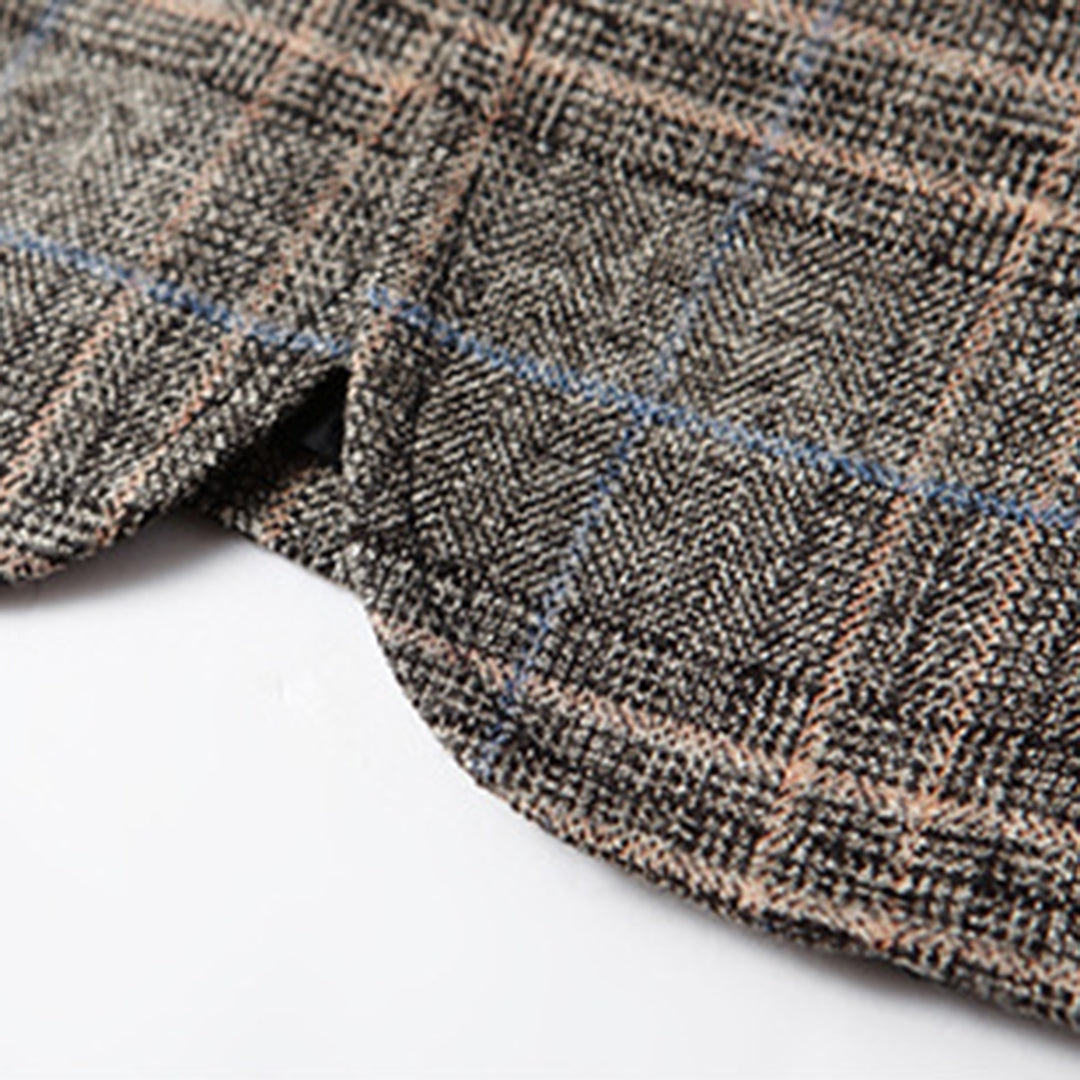 Blazer für Männer - Einreihig - Taschen - Karierter Blazer - Anzugjacke-Chaps Herrenmode