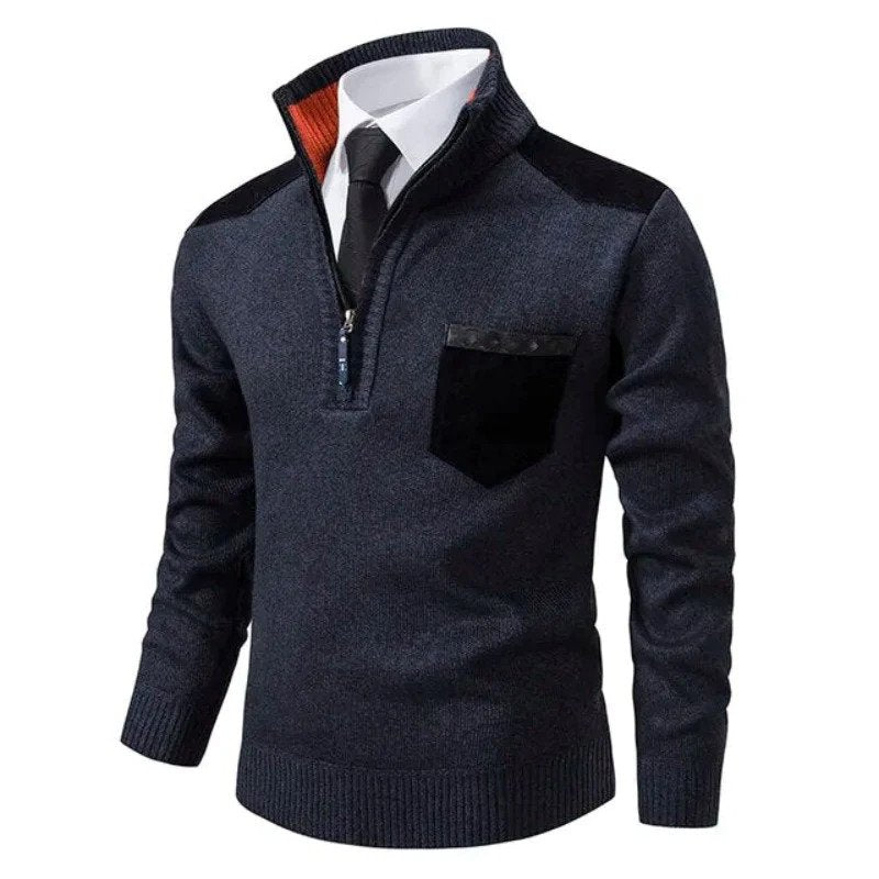 Bolt | Kaschmir-Pullover-Marineblau-XS-Chaps Herrenmode