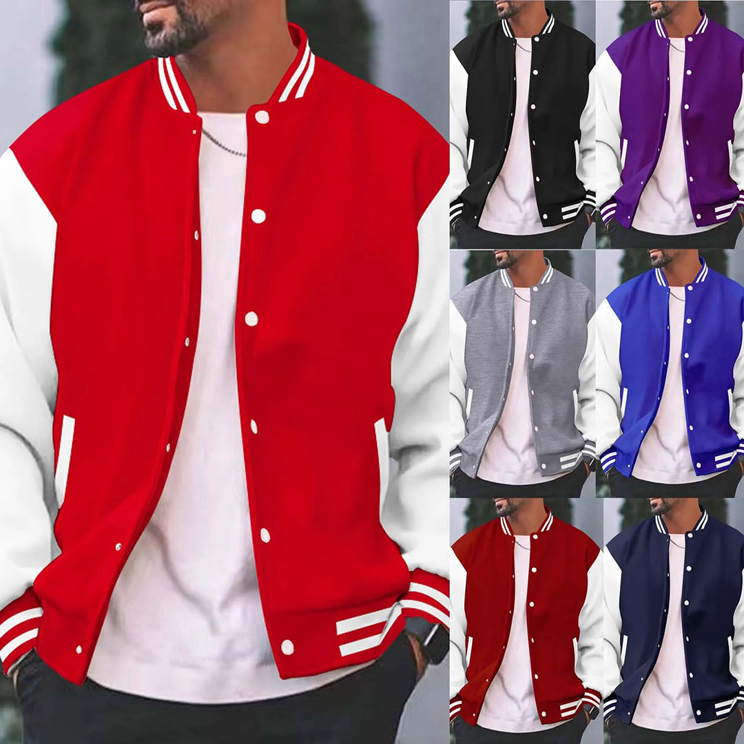 Bomberjacke - Button-Up - Sommer - Baseballjacke - Herrenjacke-Chaps Herrenmode