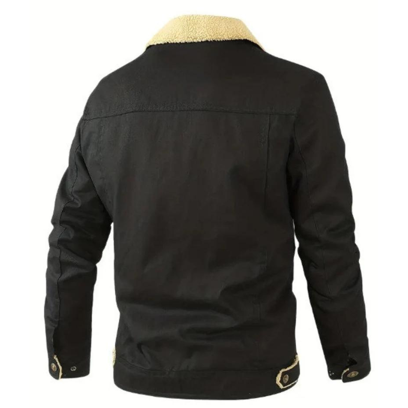 Bomberjacke - Button-Up - Warm - Sherpa gefütterte Jacke - Winterjacke für Männer-Chaps Herrenmode