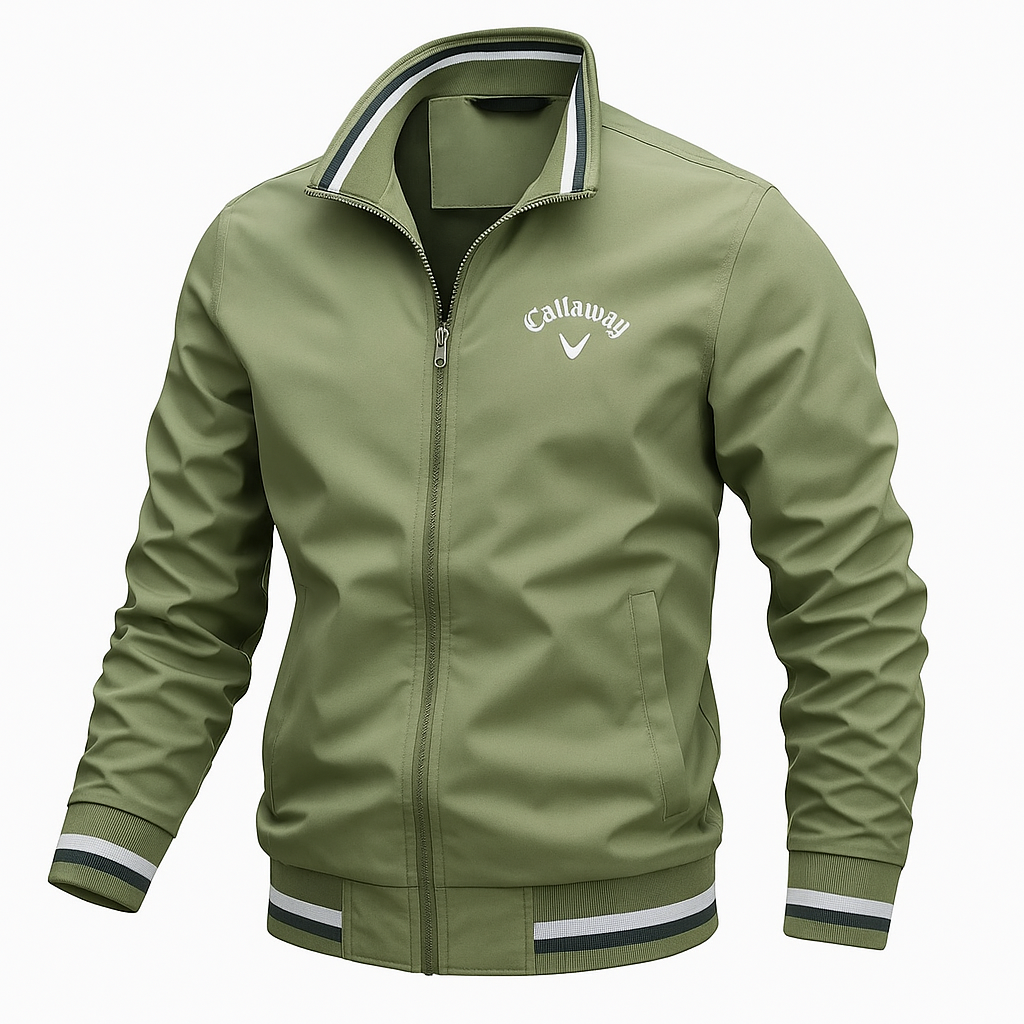 Bomberjacke - Lässige, leichte Herren-Zip-Up Jacke-Grün-S-Chaps Herrenmode