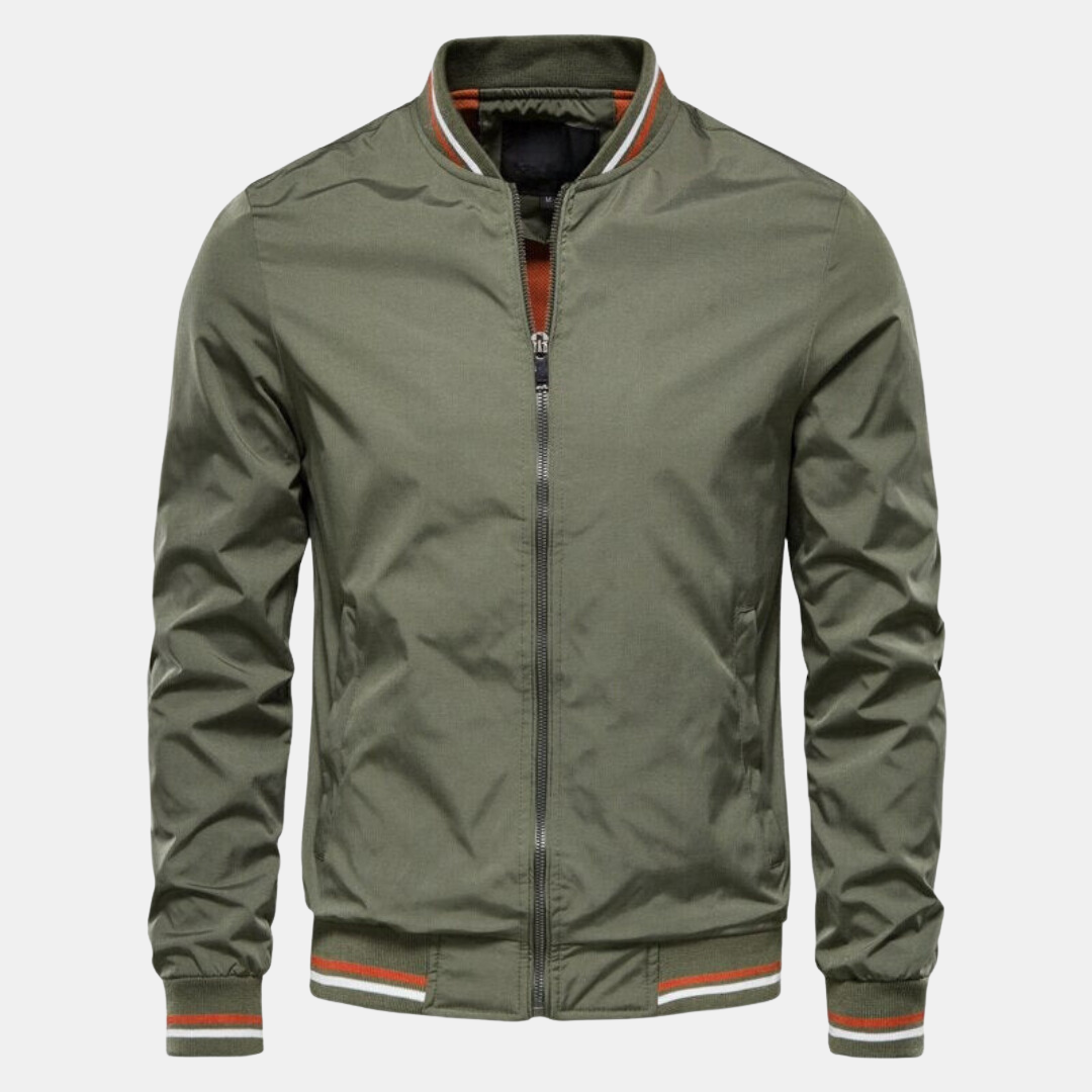 Bomberjacke | Reißverschluss | Taillenlänge | Harrington-Jacke | Herrenjacke-Grün-M-Chaps Herrenmode