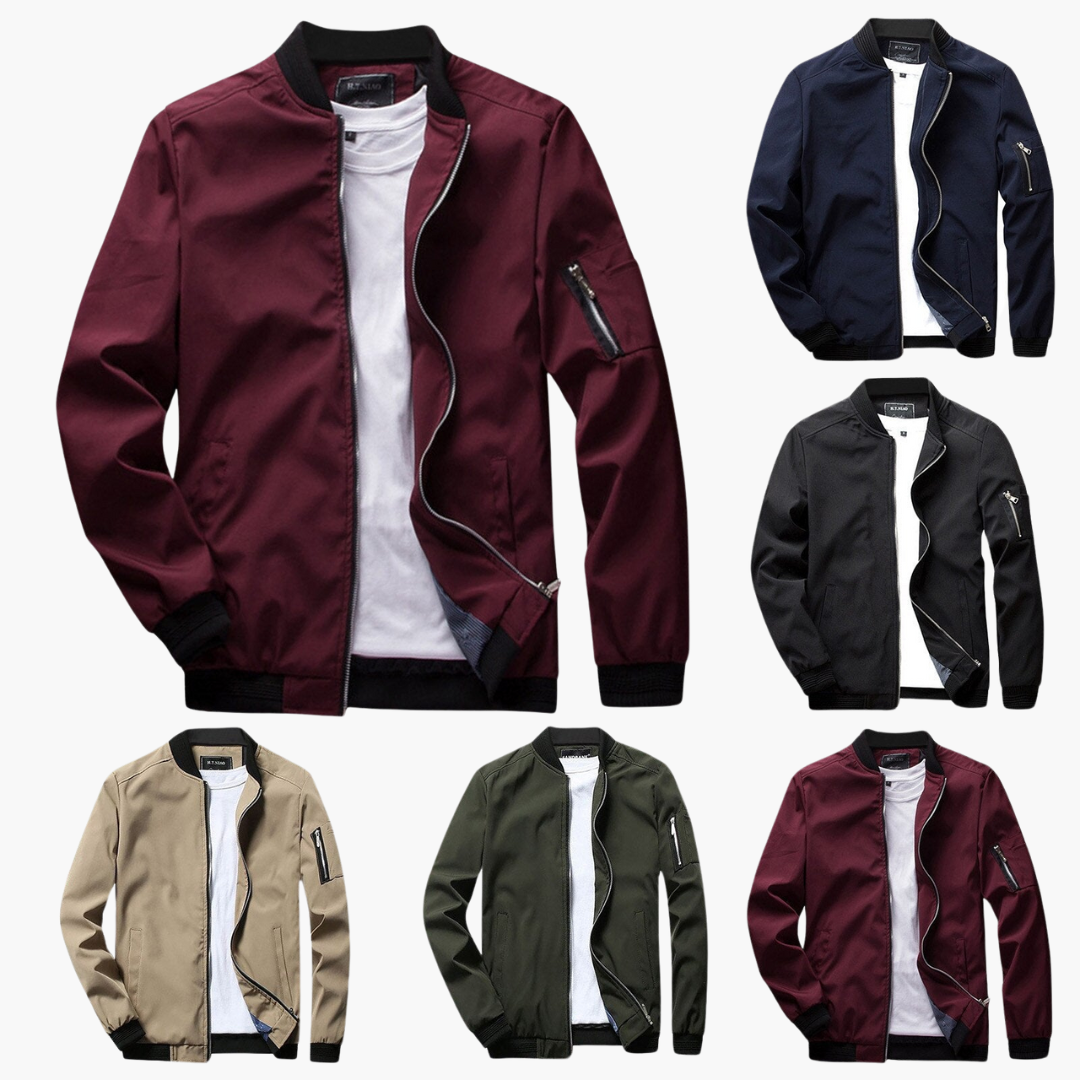 Bomberjacke | Reißverschluss | Winddicht | Herbstjacke | Herrenjacke-Chaps Herrenmode
