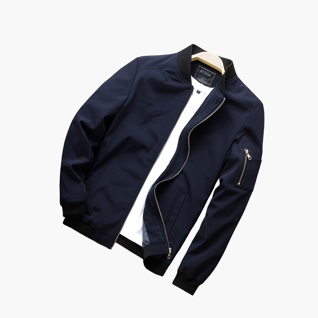 Bomberjacke | Reißverschluss | Winddicht | Herbstjacke | Herrenjacke-Chaps Herrenmode