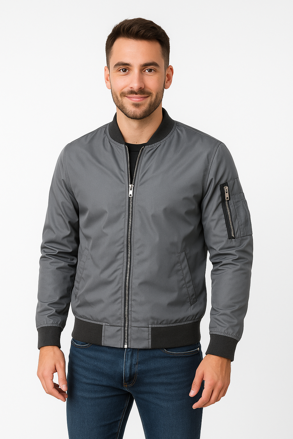 Bomberjacke | Reißverschluss | Winddicht | Sommerjacke | Herrenjacke-Chaps Herrenmode