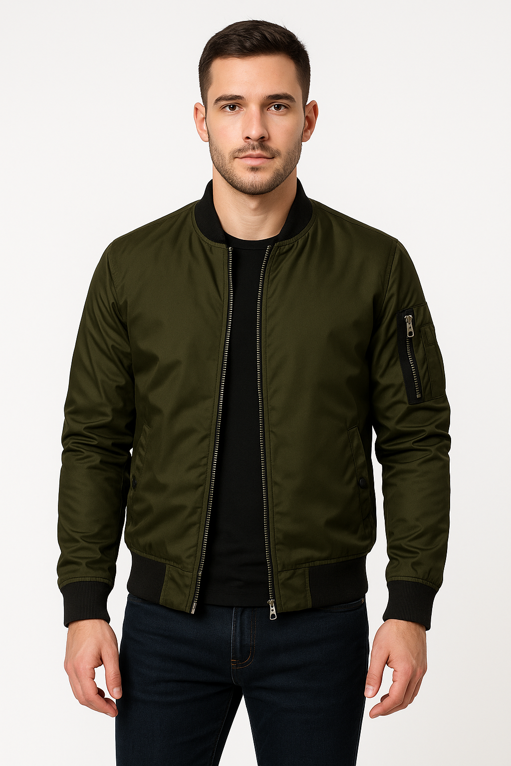 Bomberjacke | Reißverschluss | Winddicht | Sommerjacke | Herrenjacke-Chaps Herrenmode
