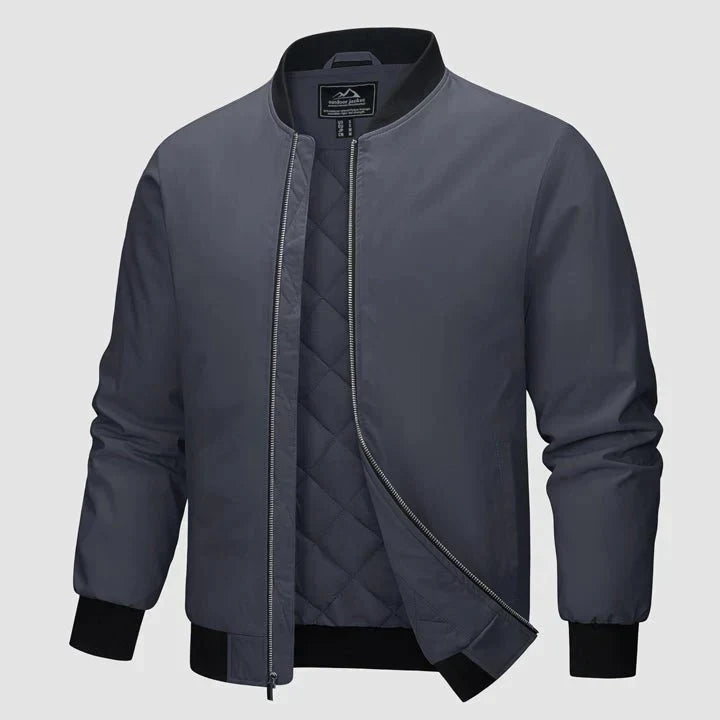 Bomberjacke | Steppfutter | Reißverschluss | Winter-Bomberjacke | Herrenjacke-Dunkelgrau-S-Chaps Herrenmode