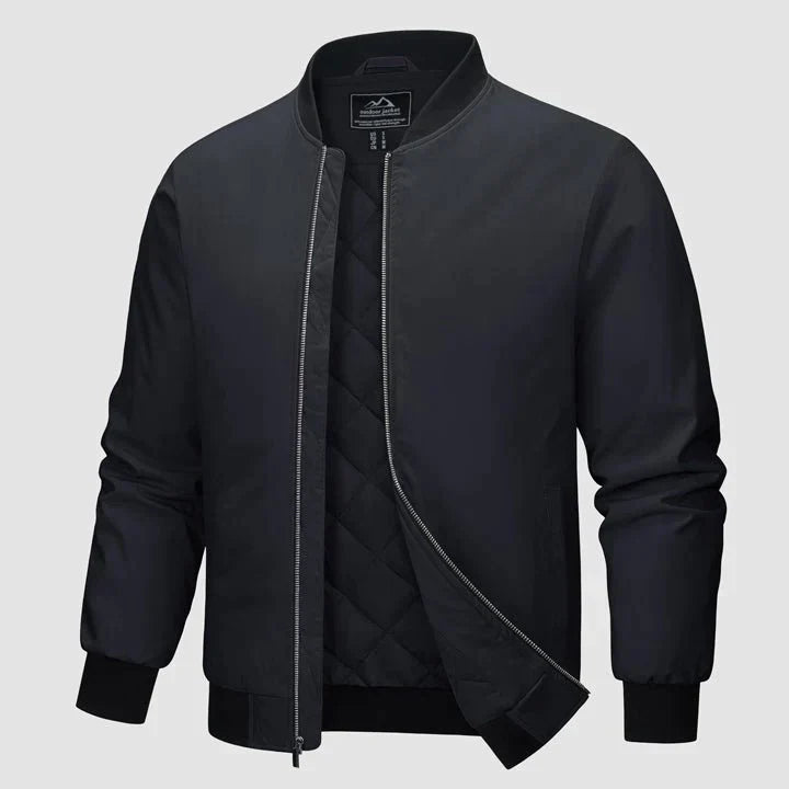 Bomberjacke | Steppfutter | Reißverschluss | Winter-Bomberjacke | Herrenjacke-Schwarz-S-Chaps Herrenmode