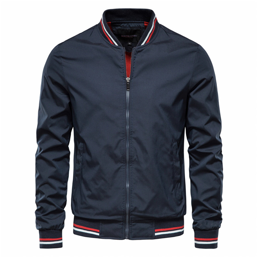 Bomberjacke - Winddichte Zip-Up Sommerjacke für Männer-Marineblau-XS-Chaps Herrenmode