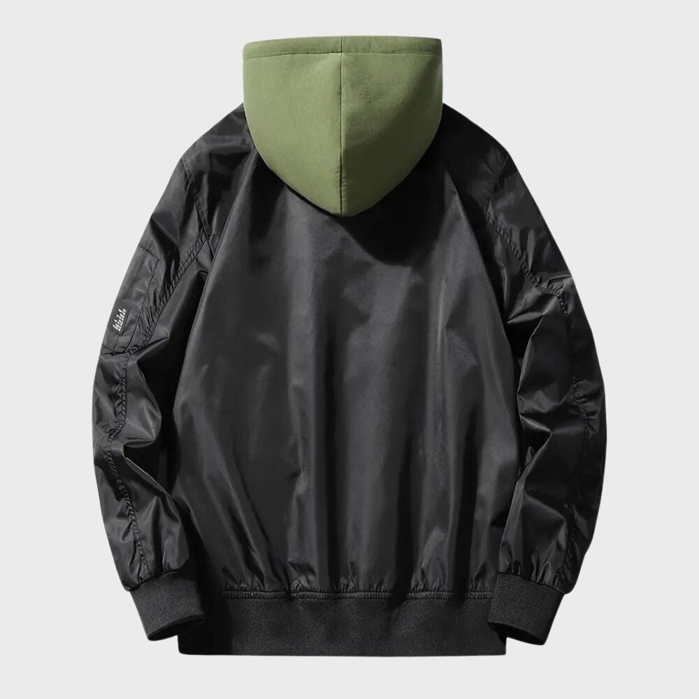 Bomberjacke – winddichte Herbstjacke für Herren mit Kapuze und Reißverschluss-Chaps Herrenmode