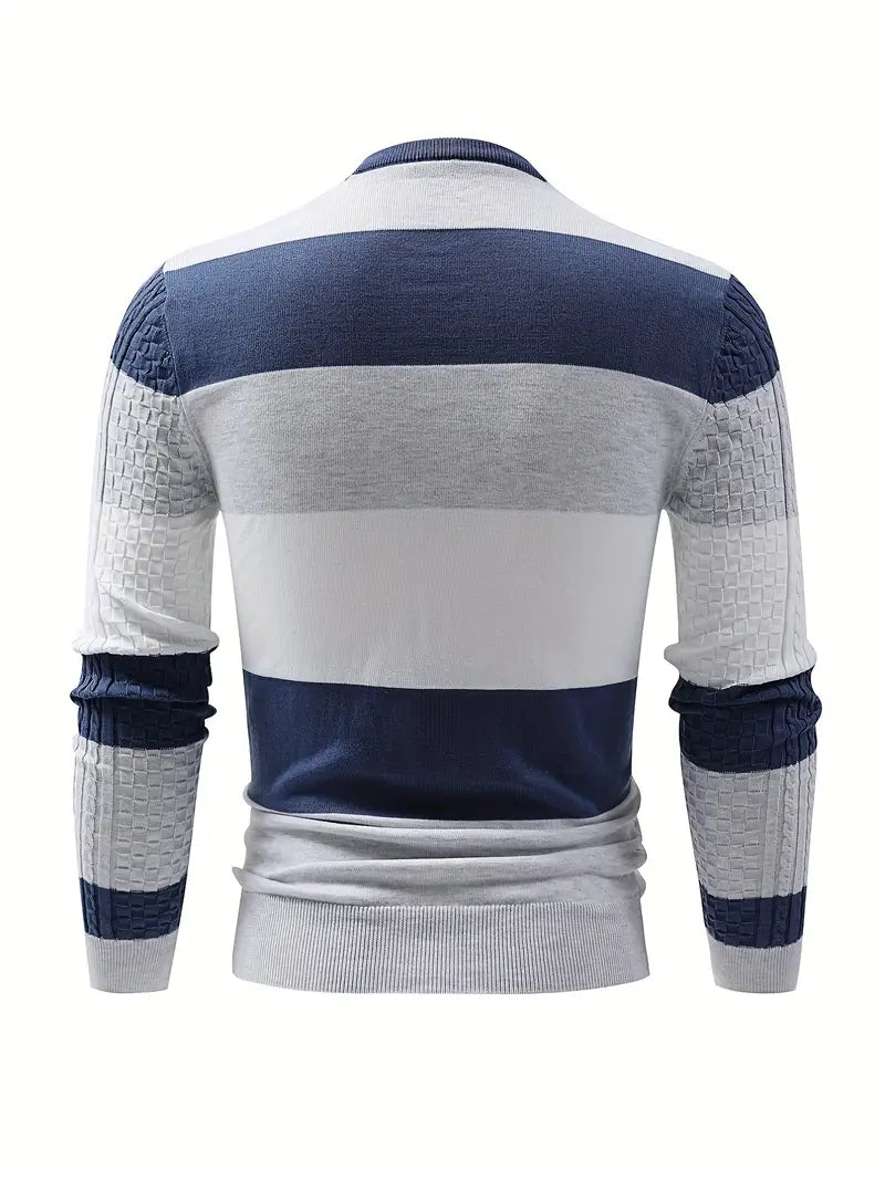 Brent Gestreifter Pulli | Stylischer Strickpullover für Männer-Chaps Herrenmode