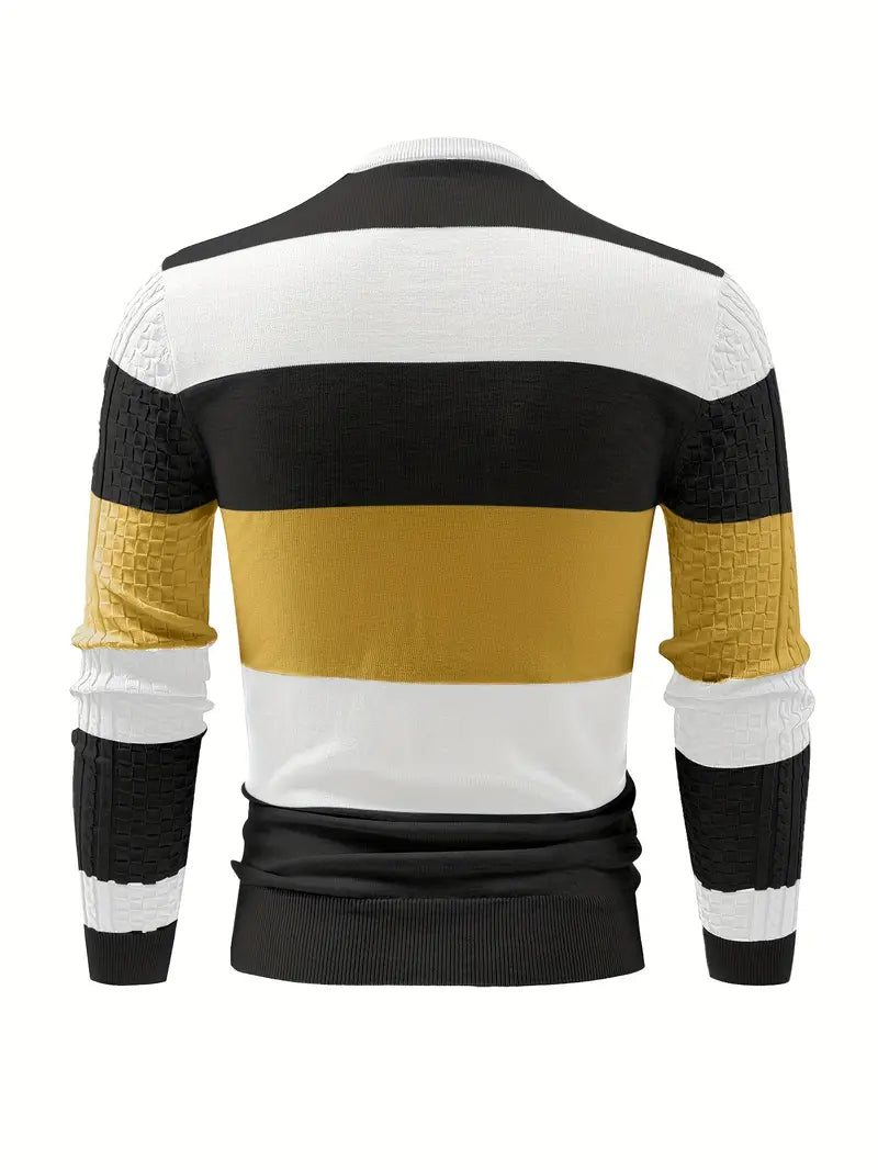 Brent Gestreifter Pulli | Stylischer Strickpullover für Männer-Chaps Herrenmode