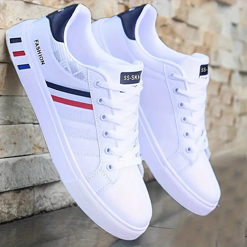 Brian Turnschuhe | Herren Casual Fashion Schuhe-Weiß und Schwarz-38.5-Chaps Herrenmode