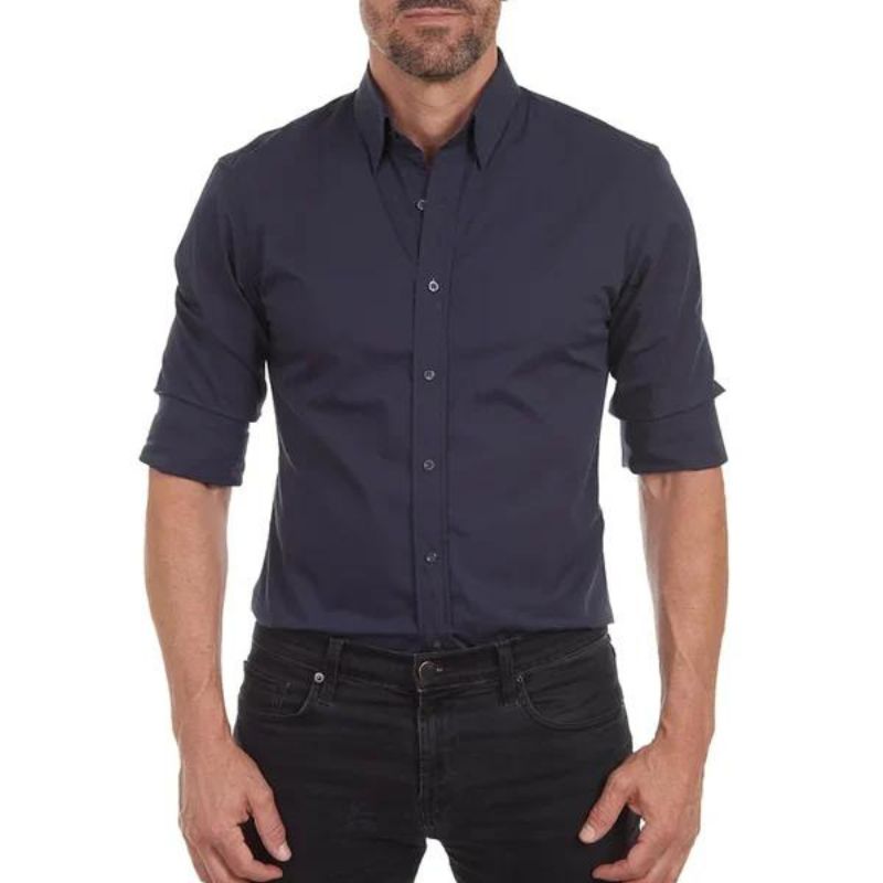 Bügelfreies Hemd - Button-Up - Langarm - Hemd - Herrenhemd-Chaps Herrenmode