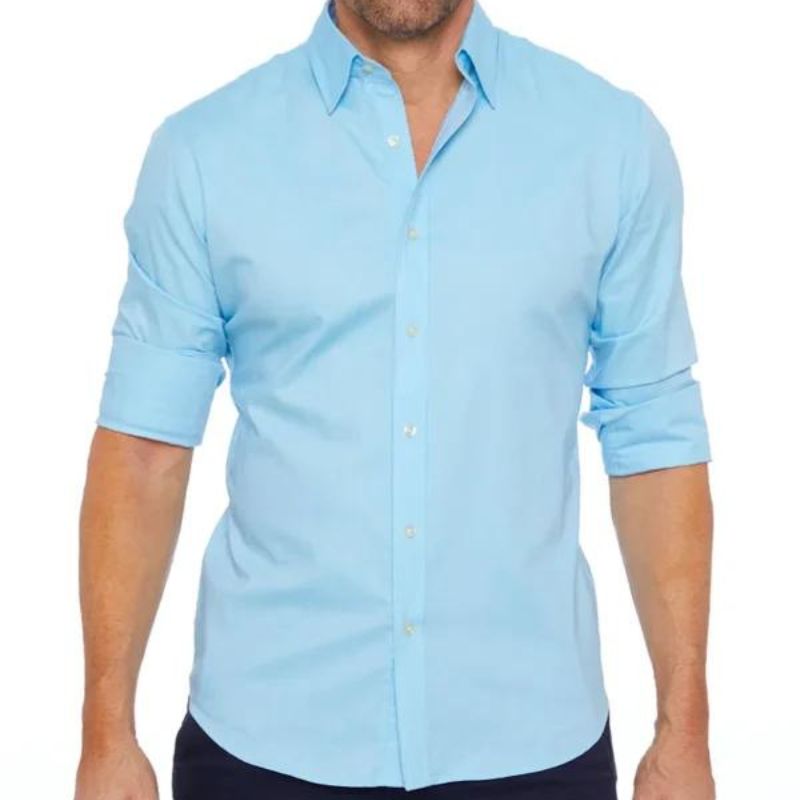 Bügelfreies Hemd - Button-Up - Langarm - Hemd - Herrenhemd-Chaps Herrenmode