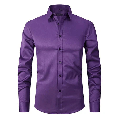 Bügelfreies Hemd | Langarm | Mit Knöpfen | Smokinghemd | Herrenhemden-Chaps Herrenmode