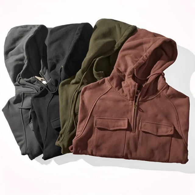 Cargo Hoodie | Kängurutasche | Winter | Pullover | Kapuzenpullover für Herren-Chaps Herrenmode