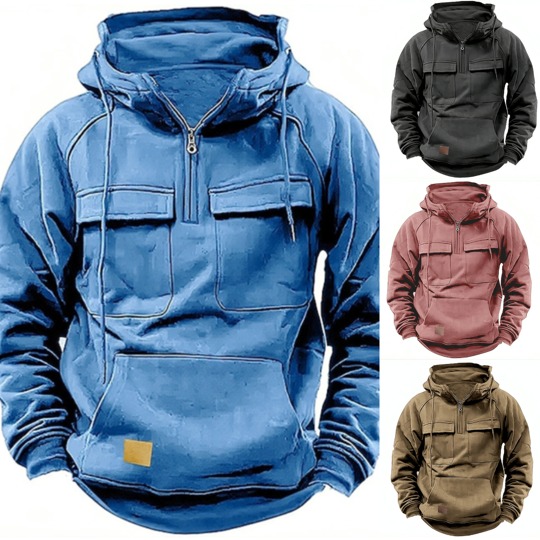Cargo Hoodie – warmer, kuscheliger Herren-Freizeit-Kapuzenpullover-Chaps Herrenmode