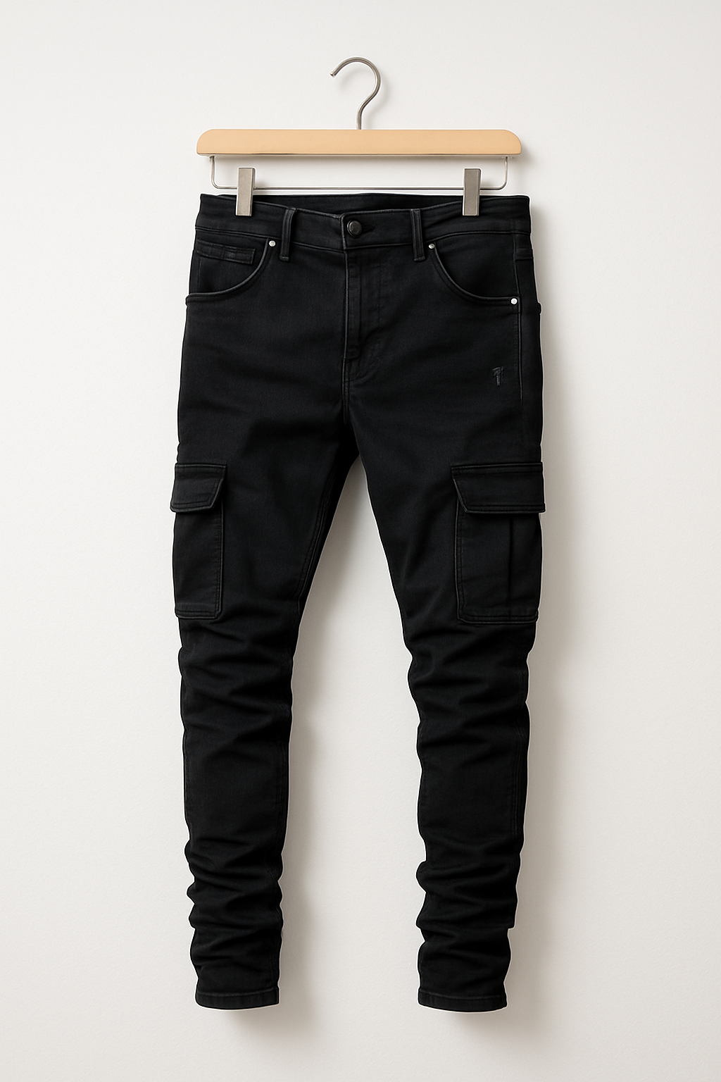 Cargo-Jeans | Dehnbar | Taschen | Skinny-Jeans | Herrenhosen-Schwarz-S-Chaps Herrenmode