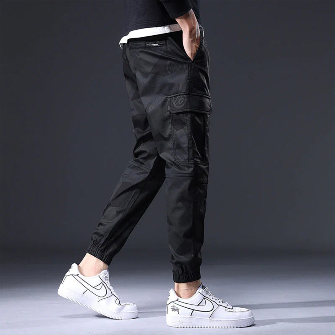 Cargo Jogger - Herren Camouflage Kordelzug Skinny Cargohose-Chaps Herrenmode