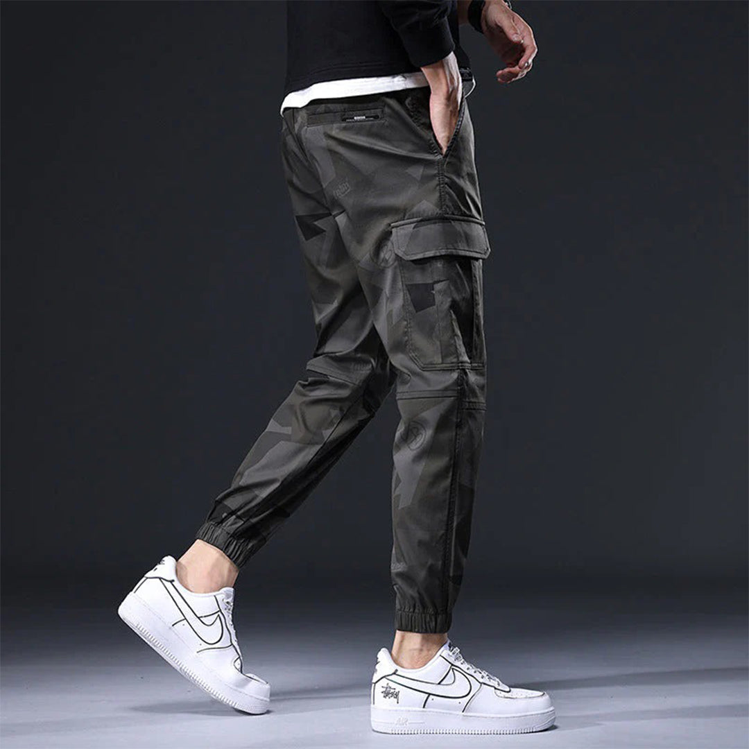 Cargo Jogger - Herren Camouflage Kordelzug Skinny Cargohose-Chaps Herrenmode