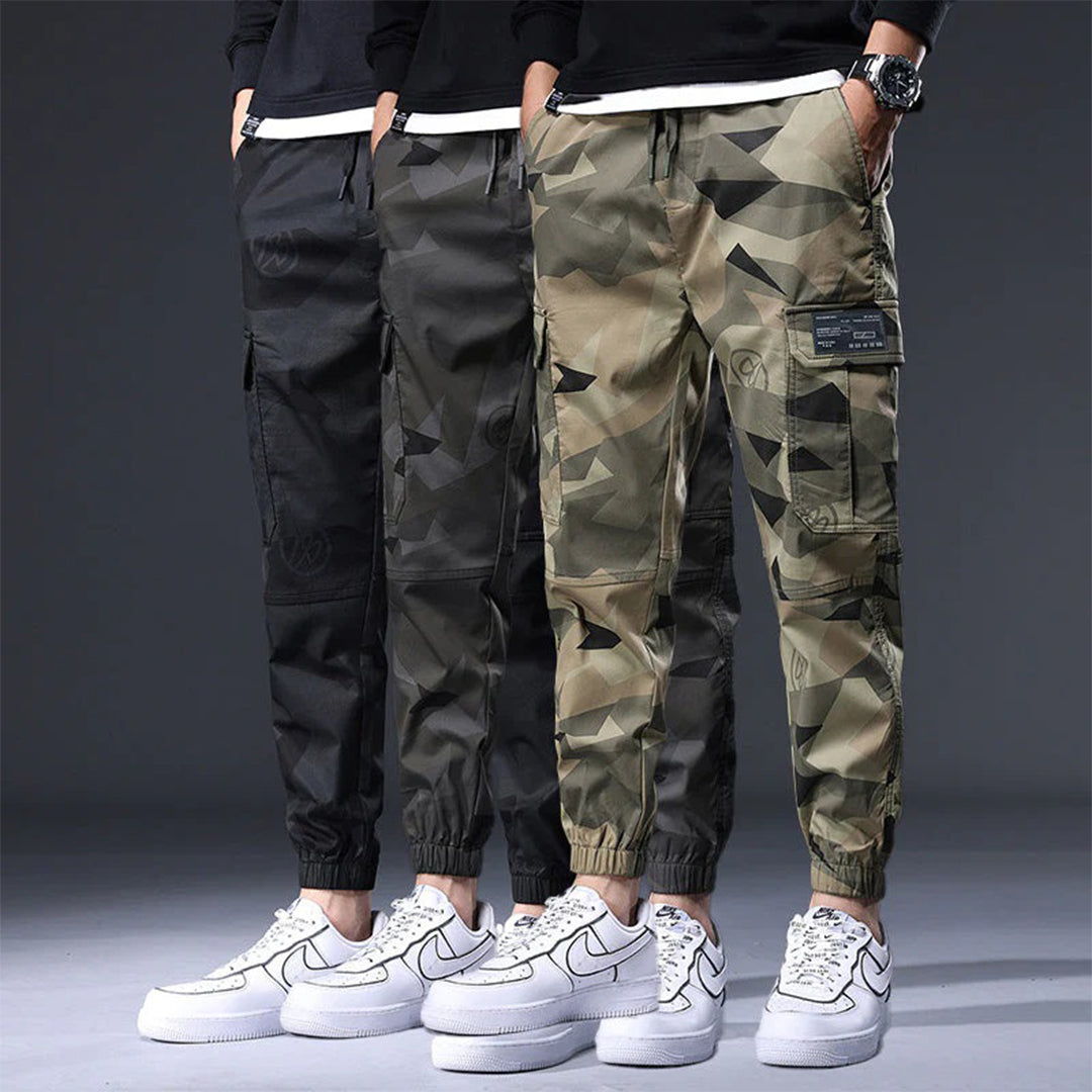 Cargo Jogger - Herren Camouflage Kordelzug Skinny Cargohose-Chaps Herrenmode