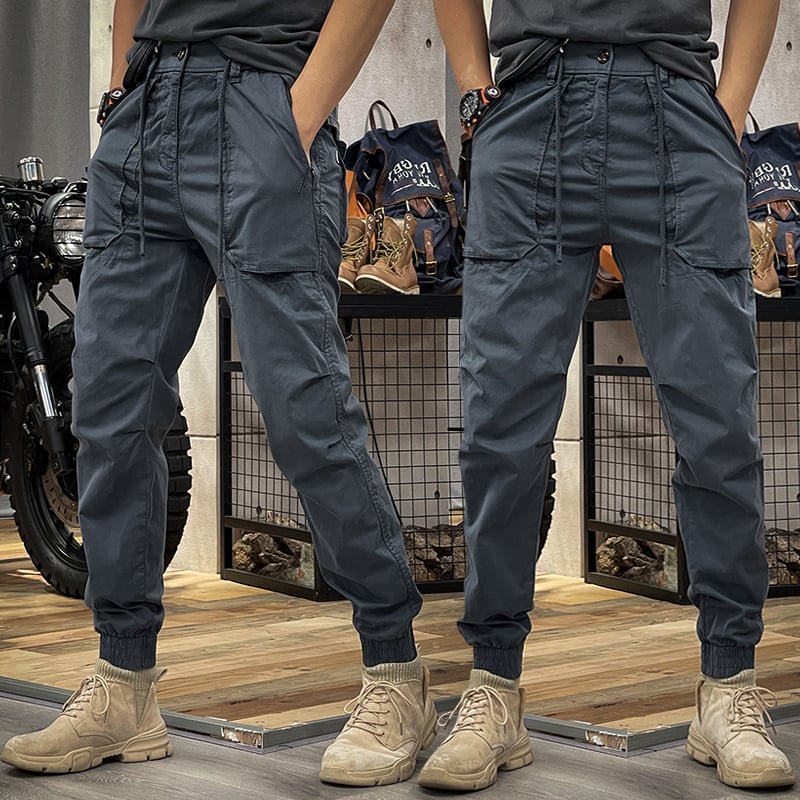 Cargo Jogger | Tactical | Drawstring | Cargohosen | Herrenhosen-Dunkelblau-S-Chaps Herrenmode