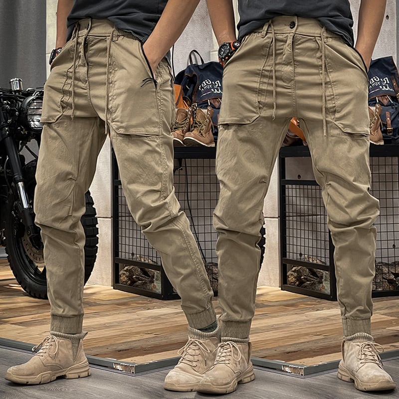 Cargo Jogger | Tactical | Drawstring | Cargohosen | Herrenhosen-Khaki-S-Chaps Herrenmode