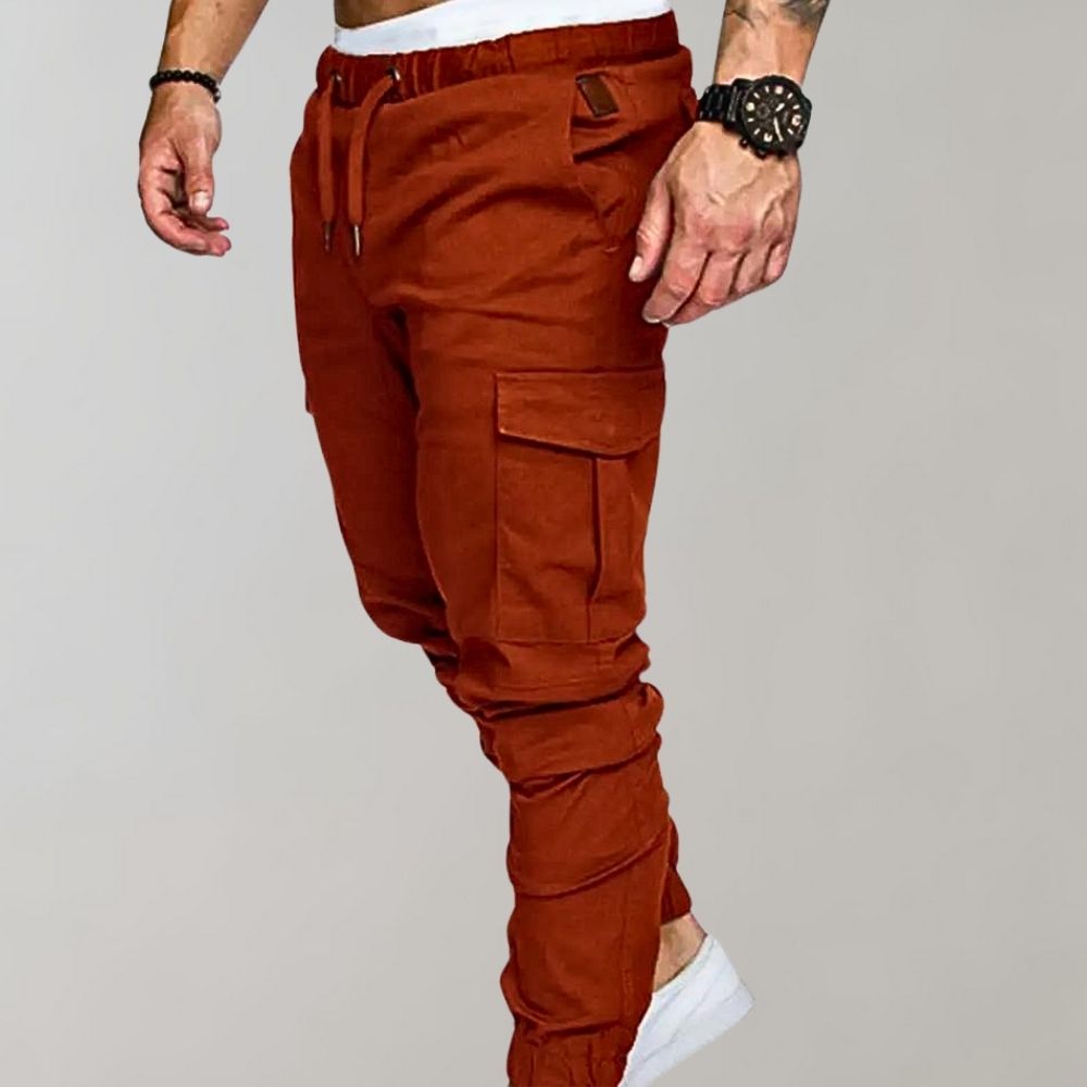 Cargo Joggers – Elastischer Bund – Kordelzug – Cargohosen – Herrenhosen-Chaps Herrenmode