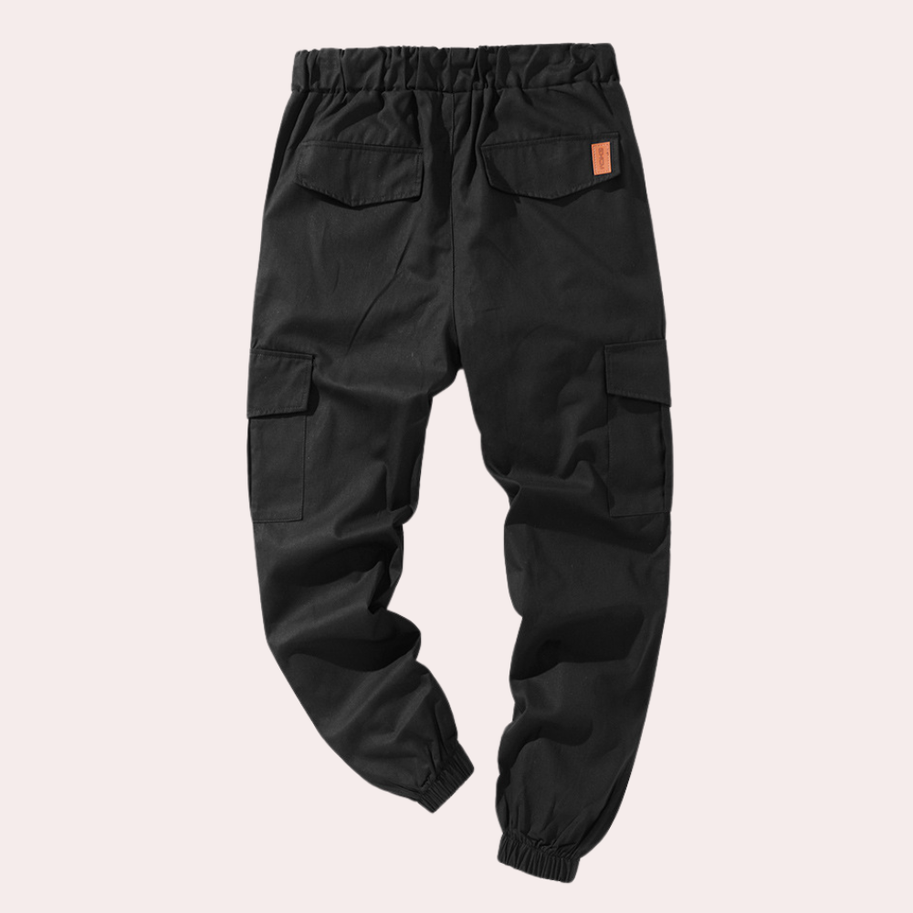 Cargo Joggers – Elastischer Bund – Kordelzug – Cargohosen – Herrenhosen-Chaps Herrenmode