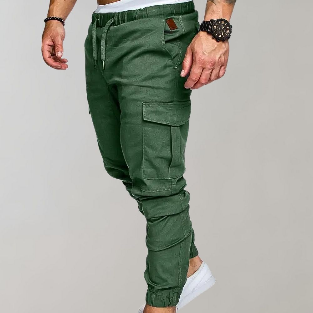 Cargo Joggers – Elastischer Bund – Kordelzug – Cargohosen – Herrenhosen-Chaps Herrenmode