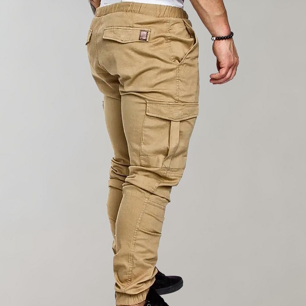 Cargo Joggers – Elastischer Bund – Kordelzug – Cargohosen – Herrenhosen-Chaps Herrenmode