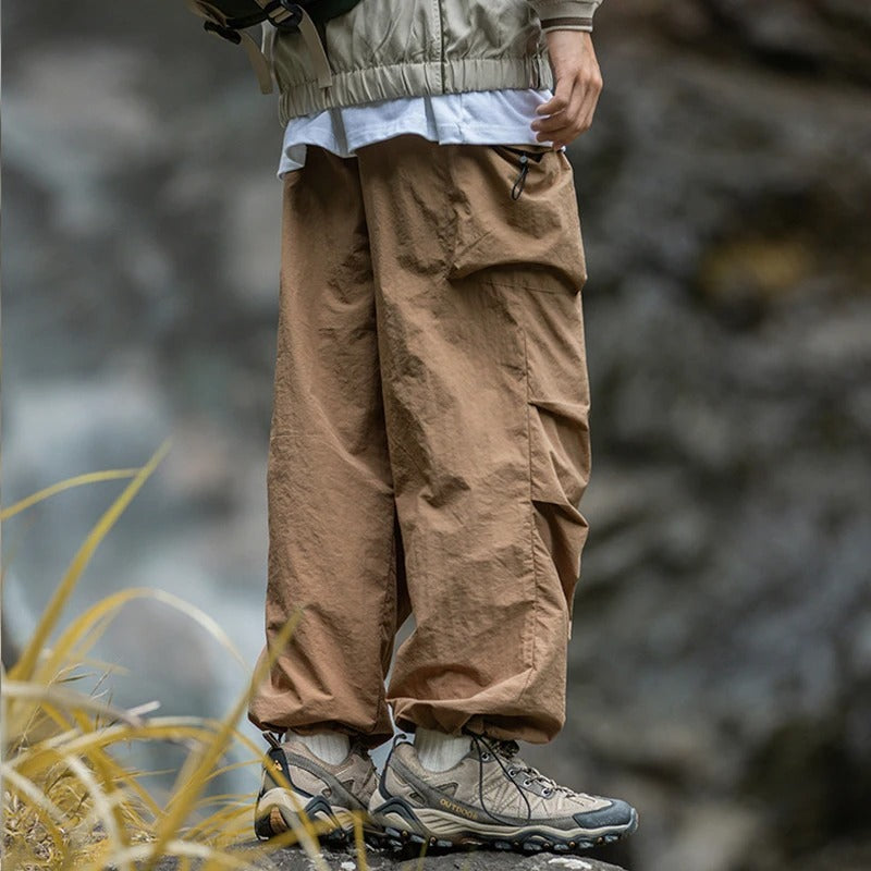 Cargo Pants - Wasserdichte Outdoor Baggy Pants für Männer-Braun-M-Chaps Herrenmode