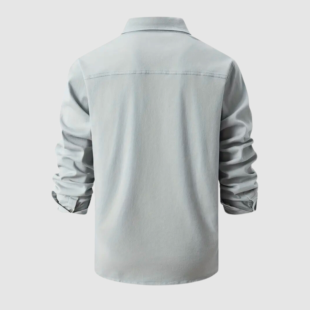 Cargo-Shirt – schmale Passform – Langarm – Hemd mit Knöpfen – Herrenhemden-Chaps Herrenmode