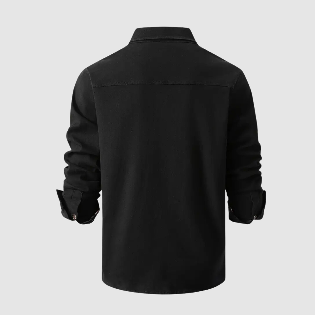 Cargo-Shirt – schmale Passform – Langarm – Hemd mit Knöpfen – Herrenhemden-Chaps Herrenmode